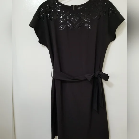 Armani Exchange | Dresses | Armani Exchange Black Shift Mini Dress Womens Sz Sequin Neckline Short Sleeve | Poshmark Armani Exchange | Dresses | Armani Exchange Black Shift Mini Dress Womens Sz Sequin Neckline Short Sleeve | Poshmark